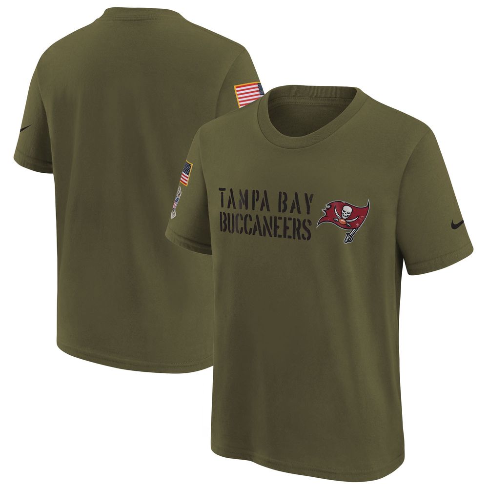 Nike Youth Nike Olive Tampa Bay Buccaneers 2022 Salute To Service Legend T- Shirt