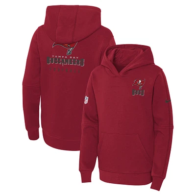 Youth Nike Red Tampa Bay Buccaneers Club Fleece Pullover Hoodie