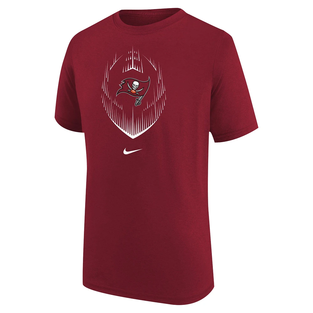 T-shirt Nike rouge pour jeunes des Buccaneers de Tampa Bay Legend Icon