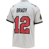 Youth Nike Tom Brady Gray Tampa Bay Buccaneers Inverted Team Game Jersey