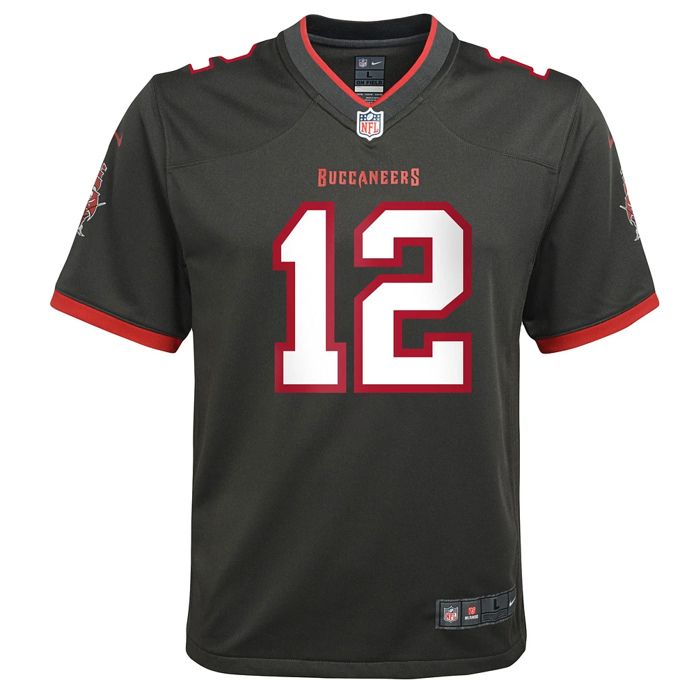 Youth Nike Tom Brady Pewter Tampa Bay Buccaneers Game - Jersey