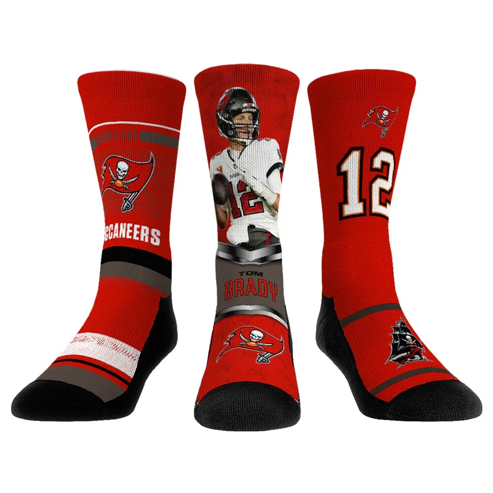 Lids Tom Brady Tampa Bay Buccaneers Rock Em Socks Youth 3-Pack Crew Socks  Set