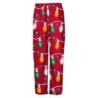 Youth Tampa Bay Buccaneers Two-Piece Garland Holiday Long Sleeve Pajama Set