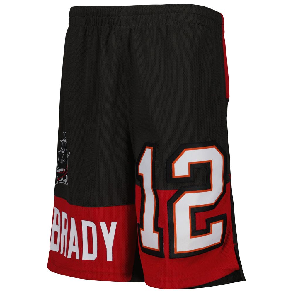 Youth Tom Brady Black Tampa Bay Buccaneers Name & Number Player Shorts