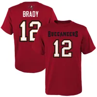 Men's Fanatics Branded Tom Brady Red Tampa Bay Buccaneers Big & Tall Player Name Number T-Shirt