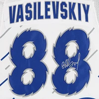 Maillot authentique adidas Reverse Retro autographié par Andrei Vasilevskiy du Lightning de Tampa Bay 2022-23