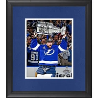 Andrei Vasilevskiy Tampa Bay Lightning Autographed Framed 2021 Stanley Cup Champions 8" x 10" Raising Cup Photograph