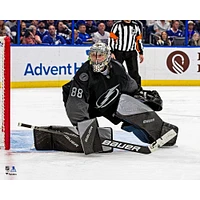 Andrei Vasilevskiy Tampa Bay Lightning Unsigned Alternate Black Jersey Goal Photograph