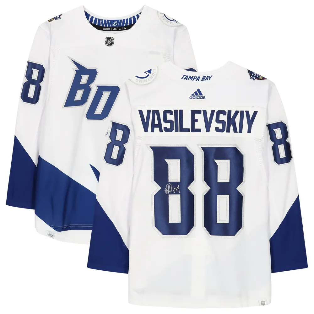 Lids Andrei Vasilevskiy Tampa Bay Lightning Fanatics Authentic Autographed adidas Authentic 2022 Stadium Series Jersey White | Brazos Mall