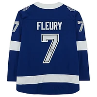 Maillot Breakaway bleu autographié par Haydn Fleury du Lightning de Tampa Bay