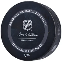 Rondelle de match officielle autographiée par Haydn Fleury du Lightning de Tampa Bay avec l'inscription « Lets Go Bolts! »
