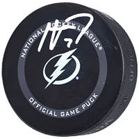 Rondelle de match officielle autographiée par Haydn Fleury du Lightning de Tampa Bay