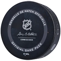 Rondelle de match officielle autographiée par Haydn Fleury du Lightning de Tampa Bay