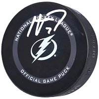 Rondelle de match officielle autographiée par Haydn Fleury du Lightning de Tampa Bay