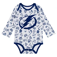 Body blanc à manches longues pour bébé Lightning de Tampa Bay Dynamic Defender