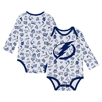 Body blanc à manches longues pour bébé Lightning de Tampa Bay Dynamic Defender