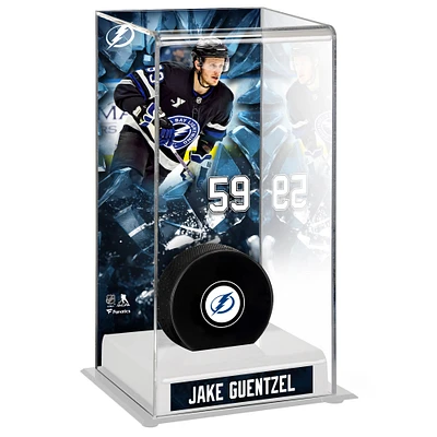 Étui de luxe pour rondelles de hockey de grande taille Jake Guentzel Tampa Bay Lightning