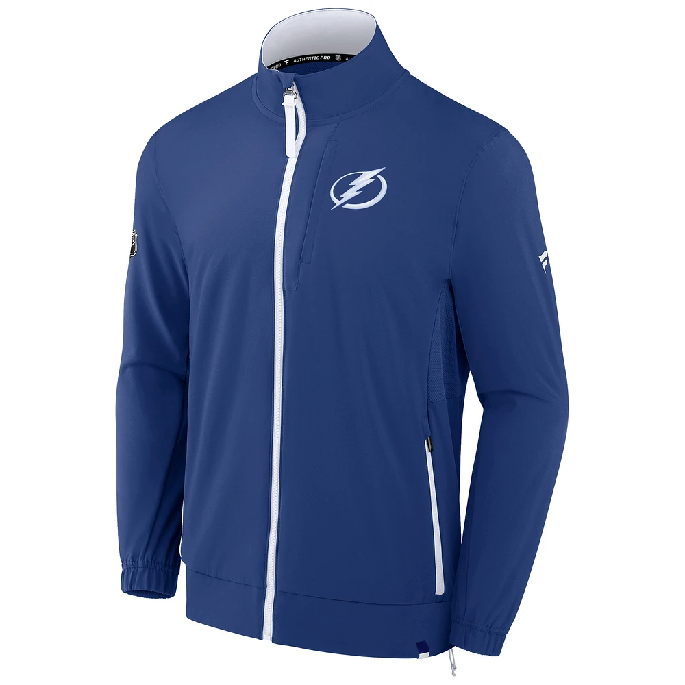 Men's Fanatics  Blue Tampa Bay Lightning Authentic Pro Full-Zip Coaches Jacket