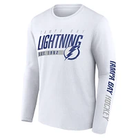 Men's Fanatics  White Tampa Bay Lightning Long Sleeve T-Shirt
