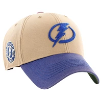 Men's '47 Khaki/Blue Tampa Bay Lightning Dusted Sedgwick MVP Adjustable Hat