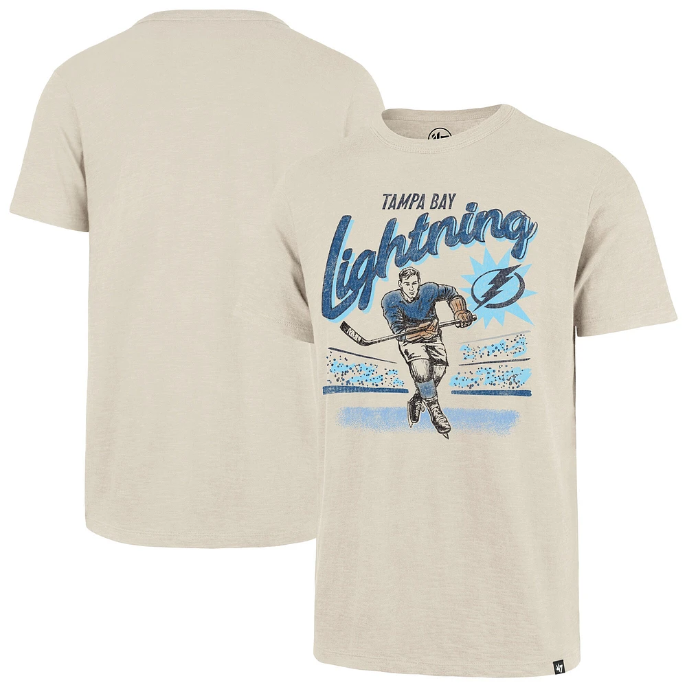 Men's '47  Natural Tampa Bay Lightning Hockey Player Golden Age Scrum T-Shirt