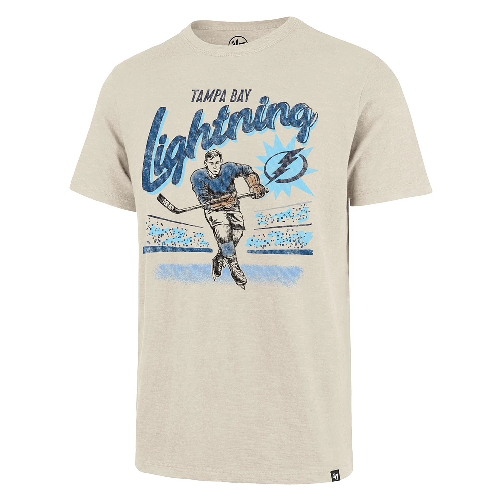 Men's '47  Natural Tampa Bay Lightning Hockey Player Golden Age Scrum T-Shirt