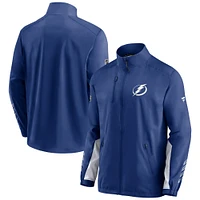 Veste zippée intégrale Authentic Pro Locker Room Rinkside pour homme Tampa Bay Lightning bleue