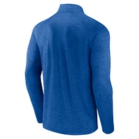 Men's  Blue Tampa Bay Lightning Head-to-Head Raglan Quarter-Zip Top