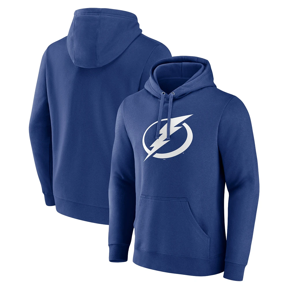 Men's Blue Tampa Bay Lightning Primary Logo Pullover Hoodie