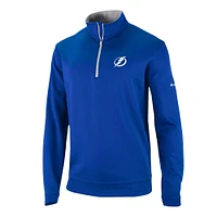 Veste bleue Columbia Tampa Bay Lightning Wickham Hills Omni-Wick Quarter-Zip pour hommes