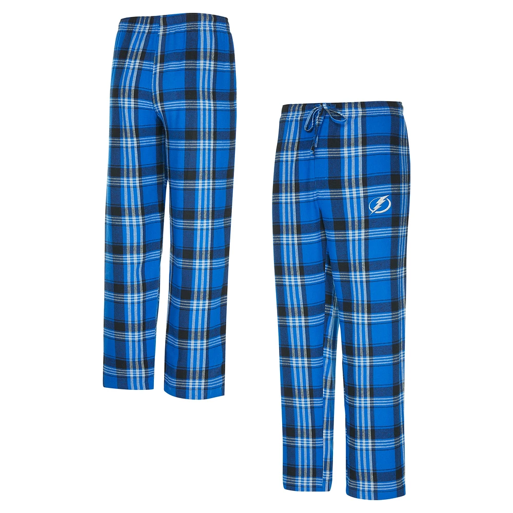 Pantalon de nuit en flanelle bleu/noir Tampa Bay Lightning Region pour hommes Concepts Sport