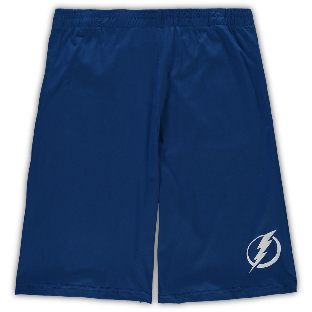 Men's Concepts Sport Blue/Heathered Charcoal Tampa Bay Lightning Big & Tall T-Shirt Shorts Sleep Set