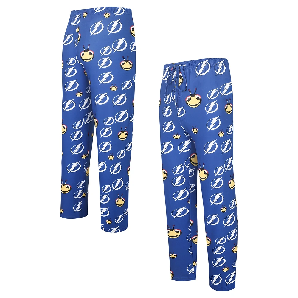 Pantalon de nuit en tricot Concepts Sport bleu Tampa Bay Lightning Gauge pour hommes