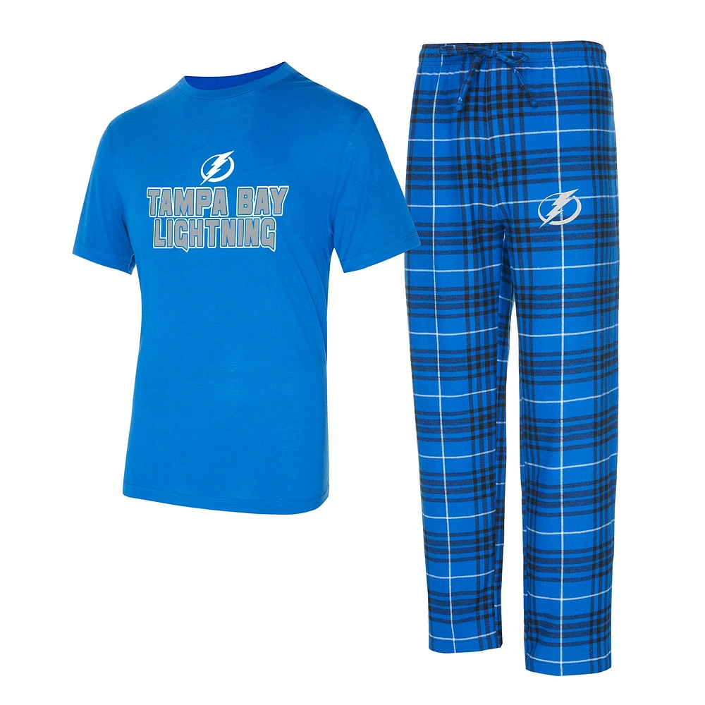 Ensemble de nuit pour homme Concepts Sport Tampa Bay Lightning Vector T-shirt et pantalon