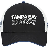 Men's Fanatics Black/White Tampa Bay Lightning Authentic Pro Rink Alternate Trucker Adjustable Hat