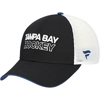 Men's Fanatics Black/White Tampa Bay Lightning Authentic Pro Rink Alternate Trucker Adjustable Hat