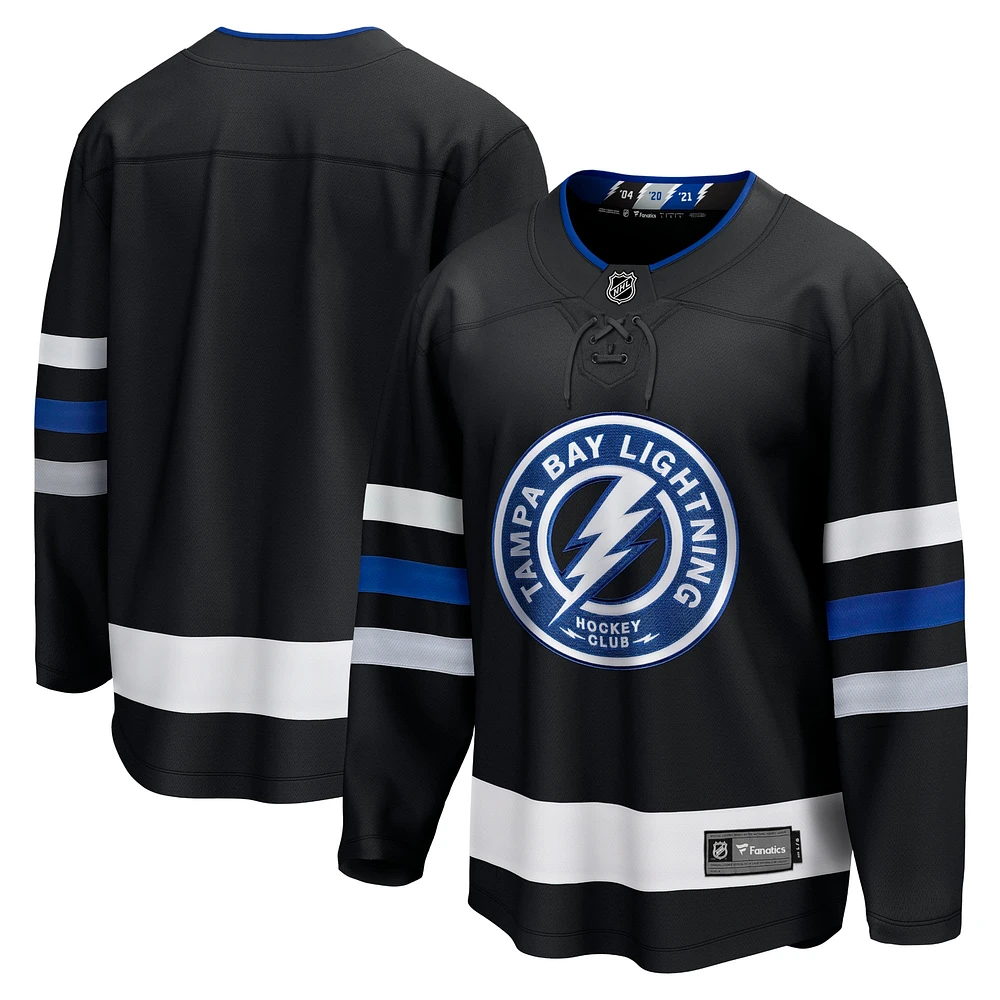 Maillot Fanatics noir Tampa Bay Lightning Alternate Premier Breakaway pour hommes