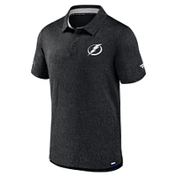 Men's Fanatics  Black Tampa Bay Lightning Authentic Pro Jacquard Polo