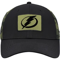 Men's Fanatics  Black Tampa Bay Lightning Authentic Pro Military Appreciation Adjustable Hat