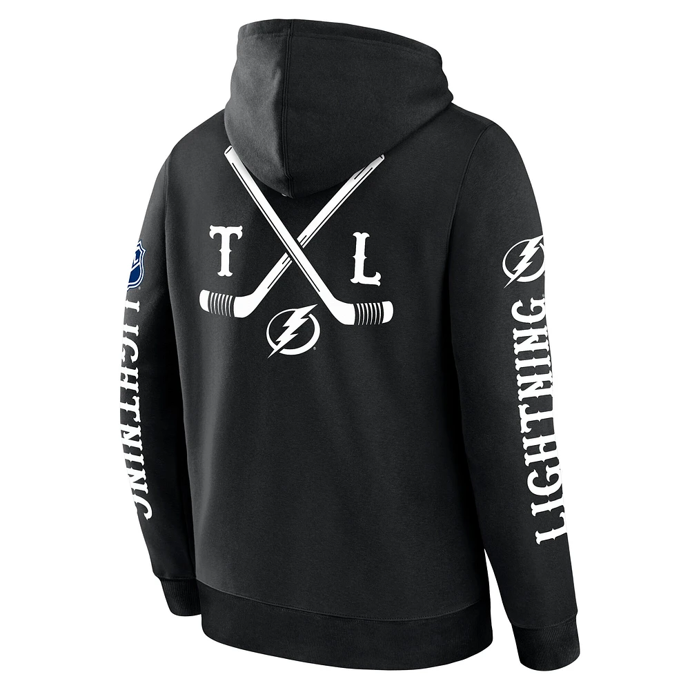 Sweat à capuche en polaire Big City Legacy Tampa Bay Lightning noir Fanatics pour hommes