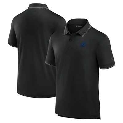 Polo noir Tampa Bay Lightning Front Office Fanatics pour hommes