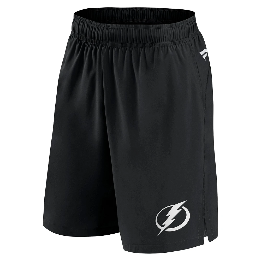 Men's Fanatics  Black Tampa Bay Lightning Tech Training Shorts