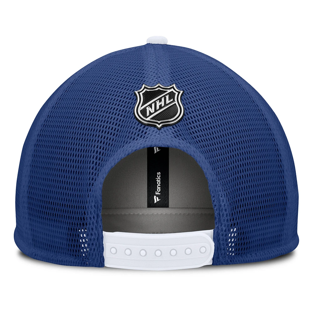 Casquette Snapback en mousse authentique Pro Hometown Rink Tampa Bay Lightning bleu/blanc Fanatics pour homme