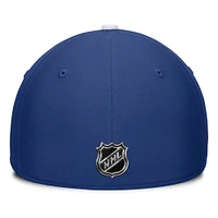 Casquette Fanatics bleu/blanc authentique Pro Rink Flex Tampa Bay Lightning pour homme