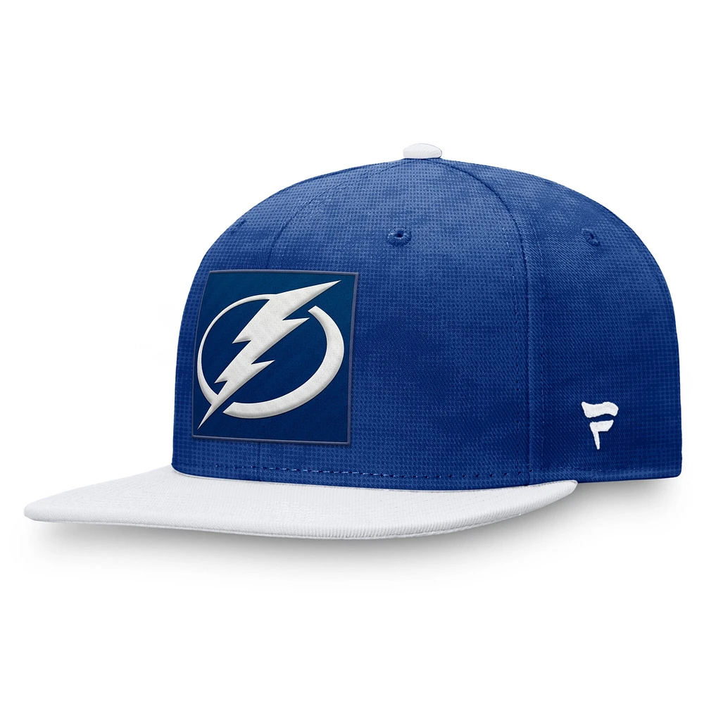 Men's Fanatics  Blue/White Tampa Bay Lightning Authentic Pro Rink Snapback Hat