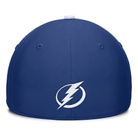 Casquette Flex authentique Pro Rink Team Code bleu/blanc Tampa Bay Lightning Fanatics pour homme