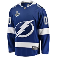 Men's Fanatics Blue Tampa Bay Lightning 2021 Stanley Cup Champions Home Breakaway Custom Jersey