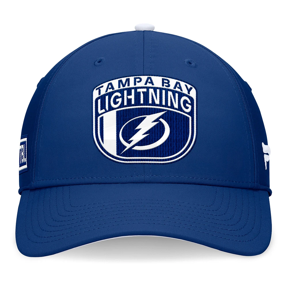 Casquette flexible de repêchage la LNH 2024 Tampa Bay Lightning Fanatics pour hommes, bleue