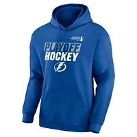 Sweat à capuche en molleton bleu Fanatics pour homme, Lightning de Tampa Bay, séries éliminatoires la Coupe Stanley 2025