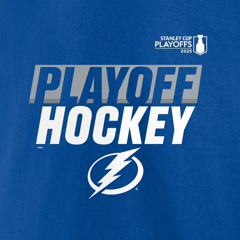 Sweat à capuche en molleton bleu Fanatics pour homme, Lightning de Tampa Bay, séries éliminatoires la Coupe Stanley 2025